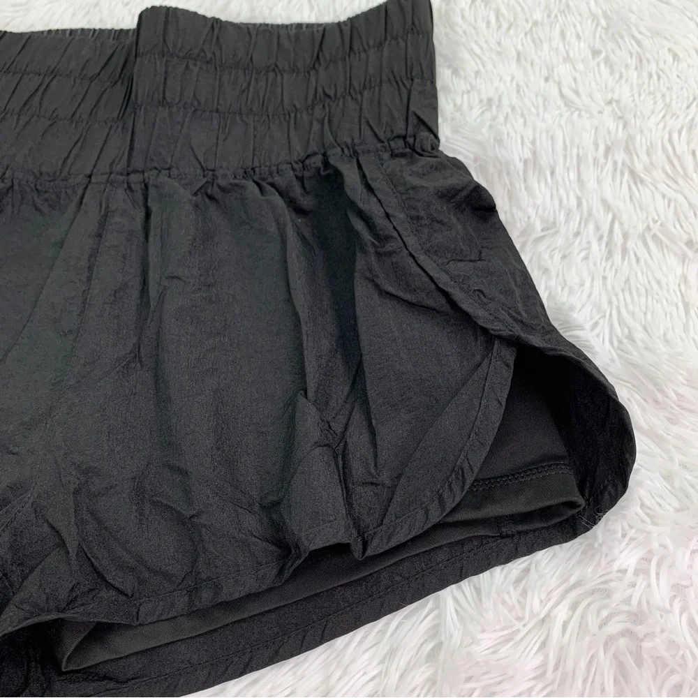 Kyoyo Black Women's High-Waisted casual athletic Shorts‎